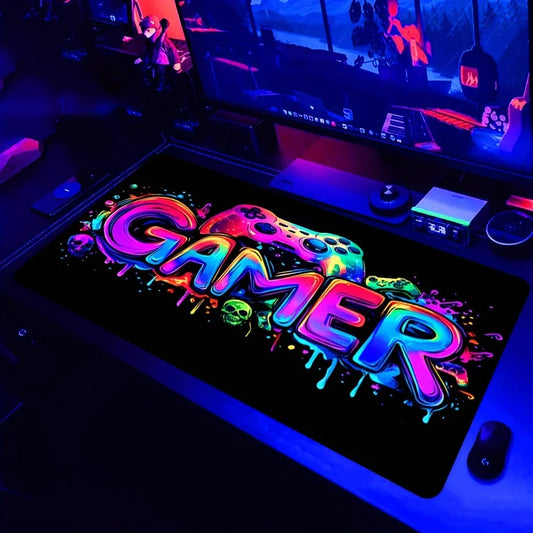 Neon Gamer Non-Slip Desk Mat
