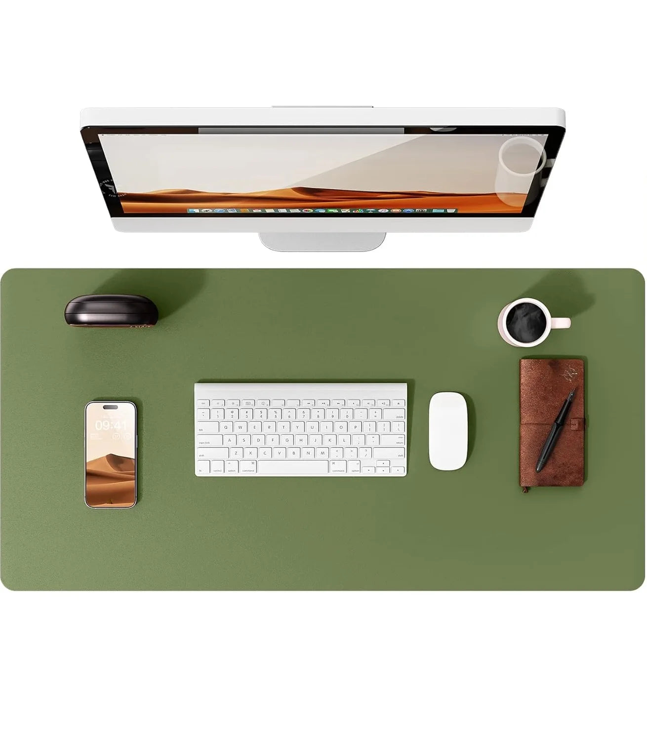 Large Colourful PU Leather Office Desk Mat