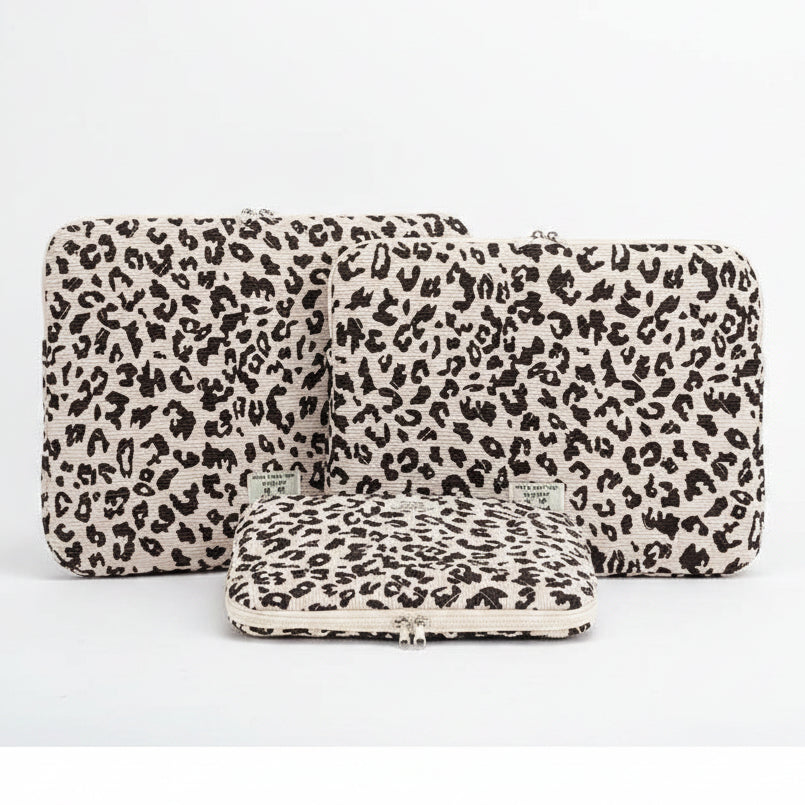 Brown Leopard Print Laptop Bag
