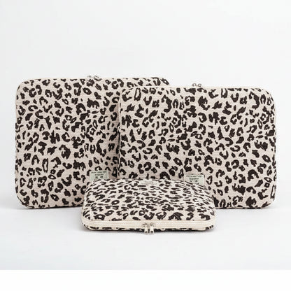 Brown Leopard Print Laptop Bag