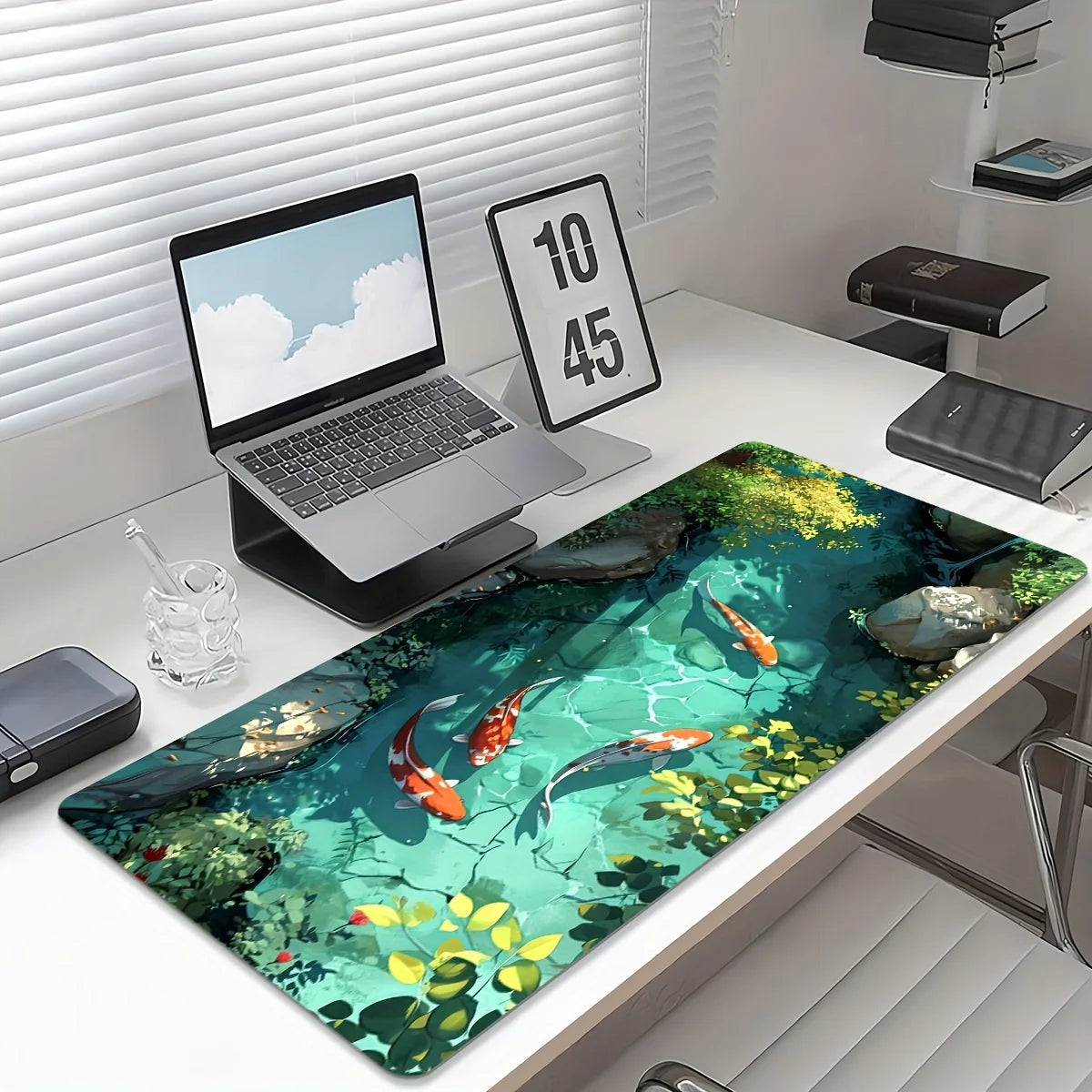 Koi Pond Zen Computer Desk Mat