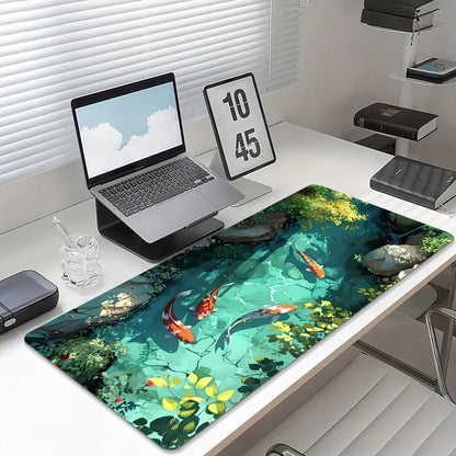 Koi Pond Zen Computer Desk Mat