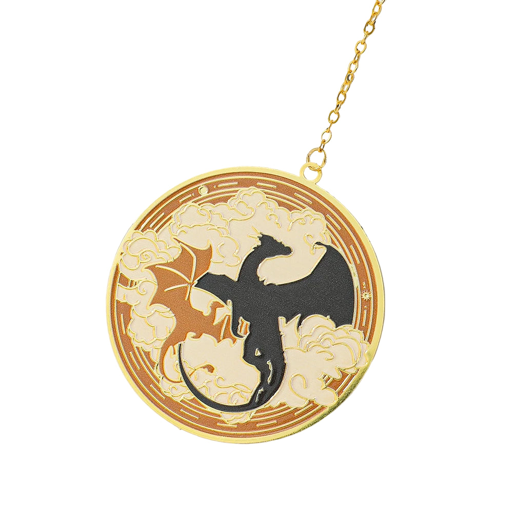 Metal Hanging Bookmark of Fourth Wing Dragons