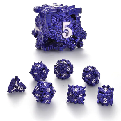 Hollow Dragon Metal Dice Set – 7-Piece RPG Dice