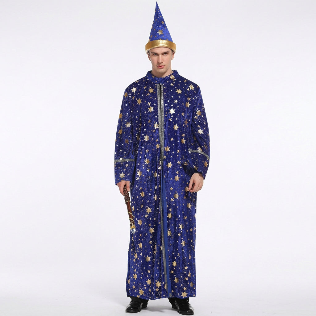 Adult Wizard Costume – Starry Robe & Hat | The Nerd Collective