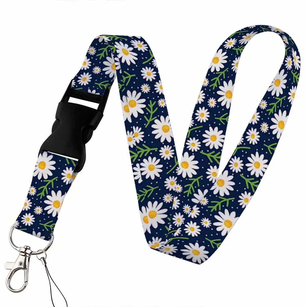 Beautiful Floral Work or School Lanyards