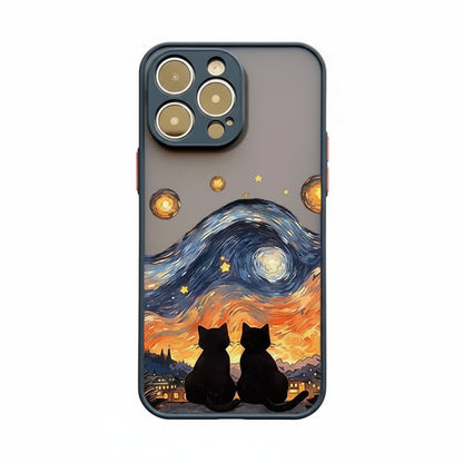 Black Cat Artistic Night Phone Case (for iPhone)