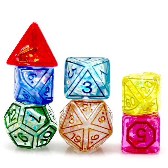 Magic Stone Resin Dice Set – Polyhedral RPG Dice