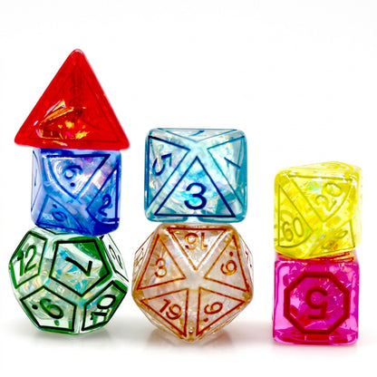 Magic Stone Resin Dice Set – Polyhedral RPG Dice