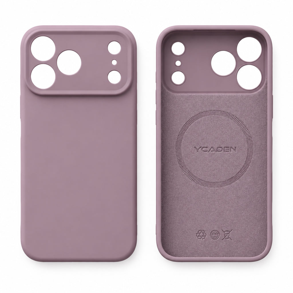 Purple liquid silicone case for iPhone