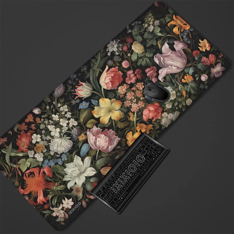 Vintage Flowers Desk and Keyboard Mat
