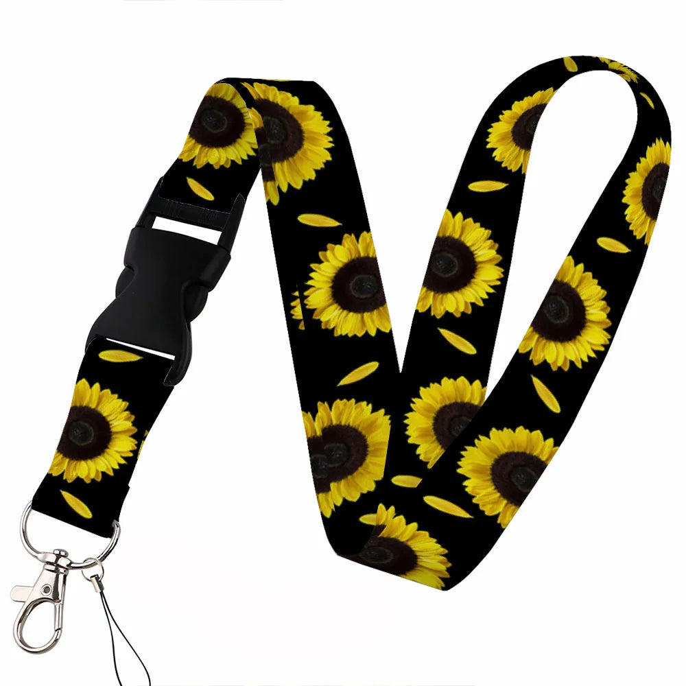 Beautiful Floral Work or School Lanyards