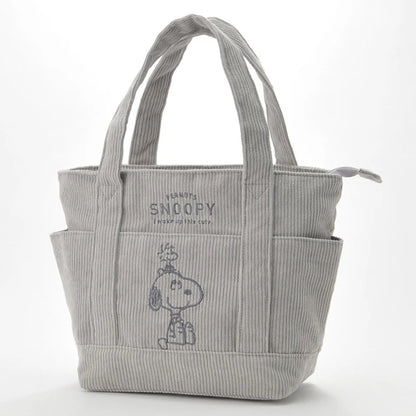 Corduroy Tote Bag with Snoopy