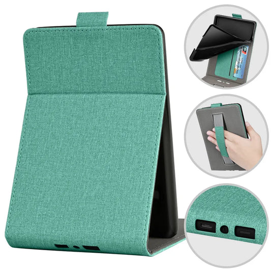 Green Kindle Paperwhite 10th Gen case with upright stand