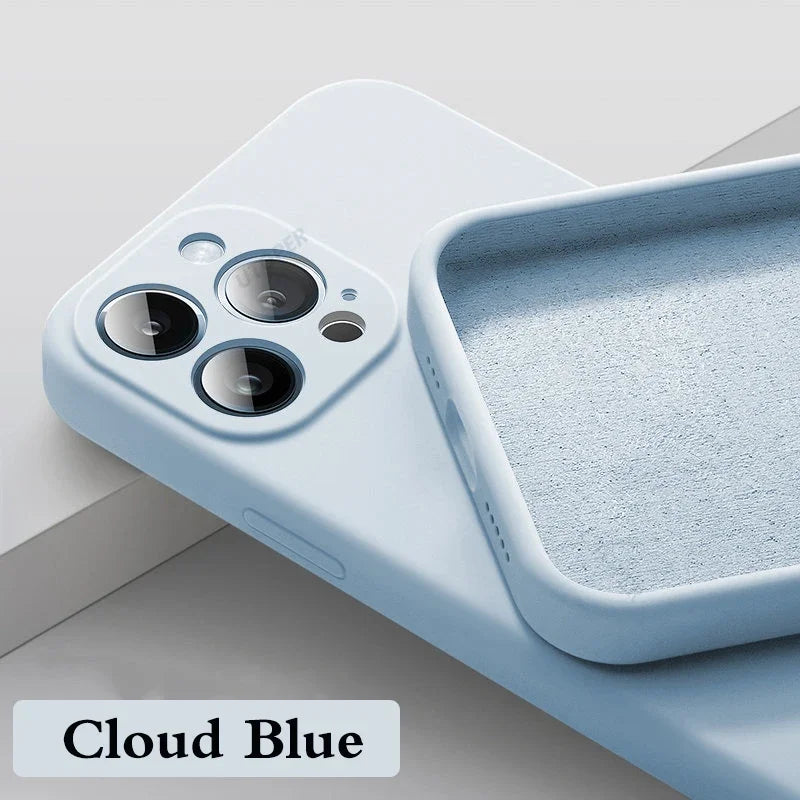 Soft Silicone Shockproof iPhone Case - Blue
