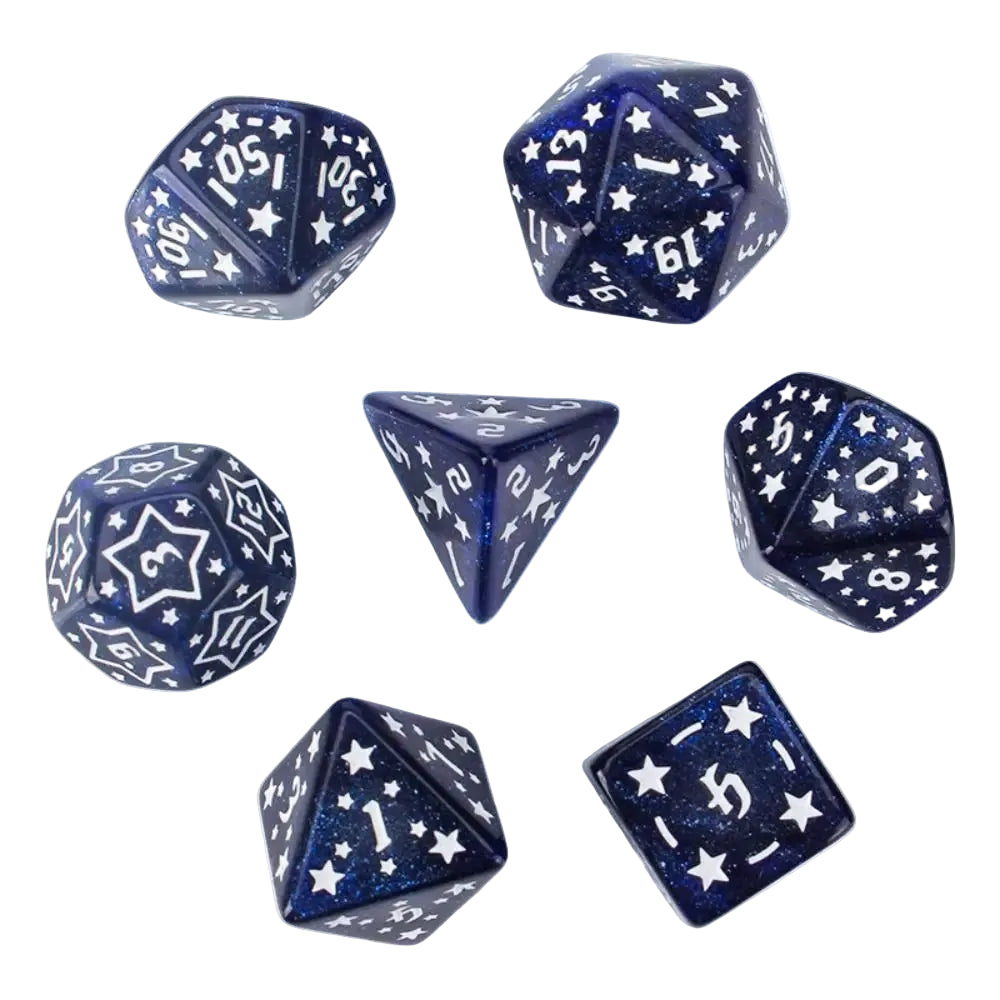 Starry 7 Piece Acrylic Dice Set