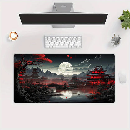 Cherry Blossom Landscape Desk and Keyboard Mat