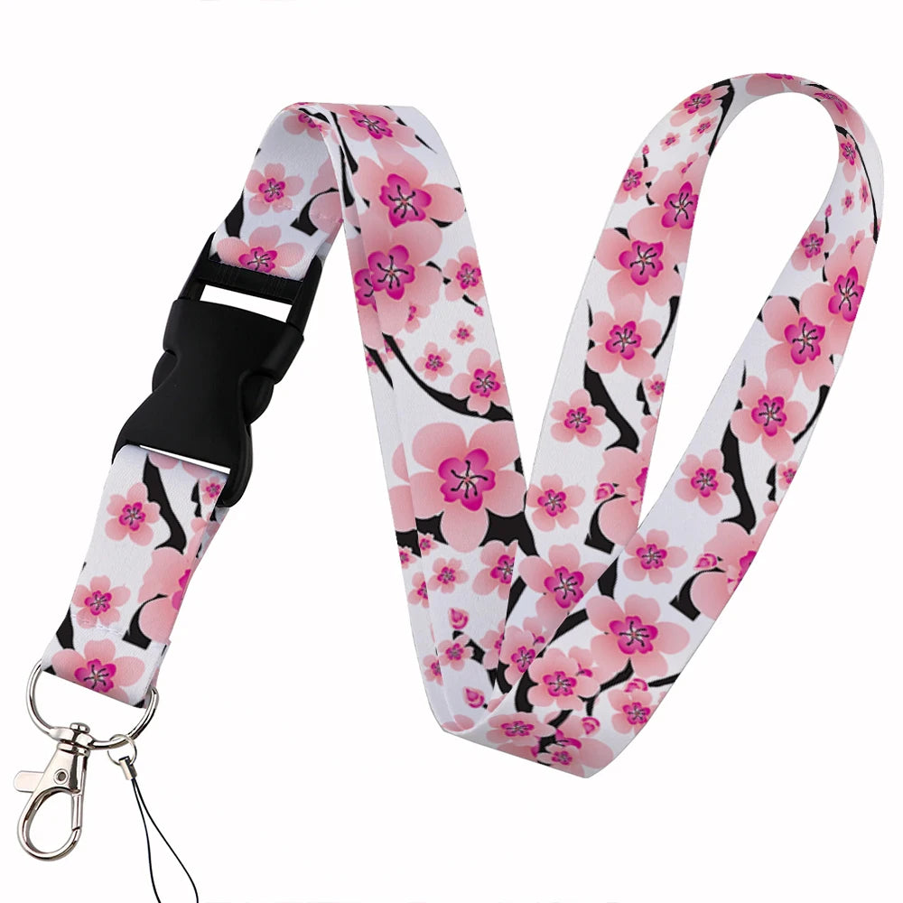 Beautiful Floral Work or School Lanyards