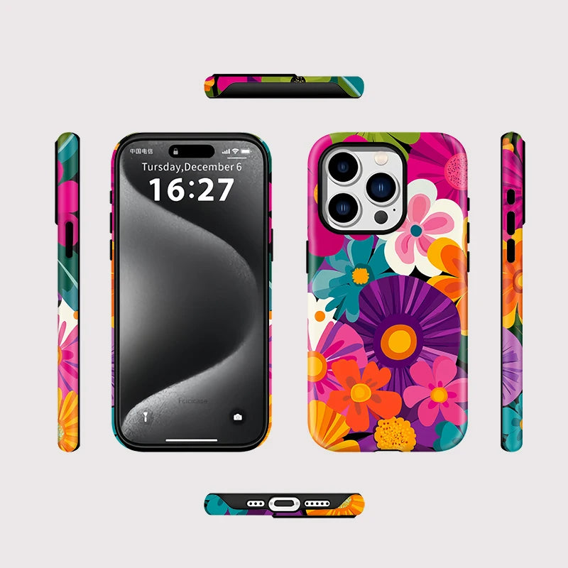 Flower Time Shockproof Phone Case (for iPhone)