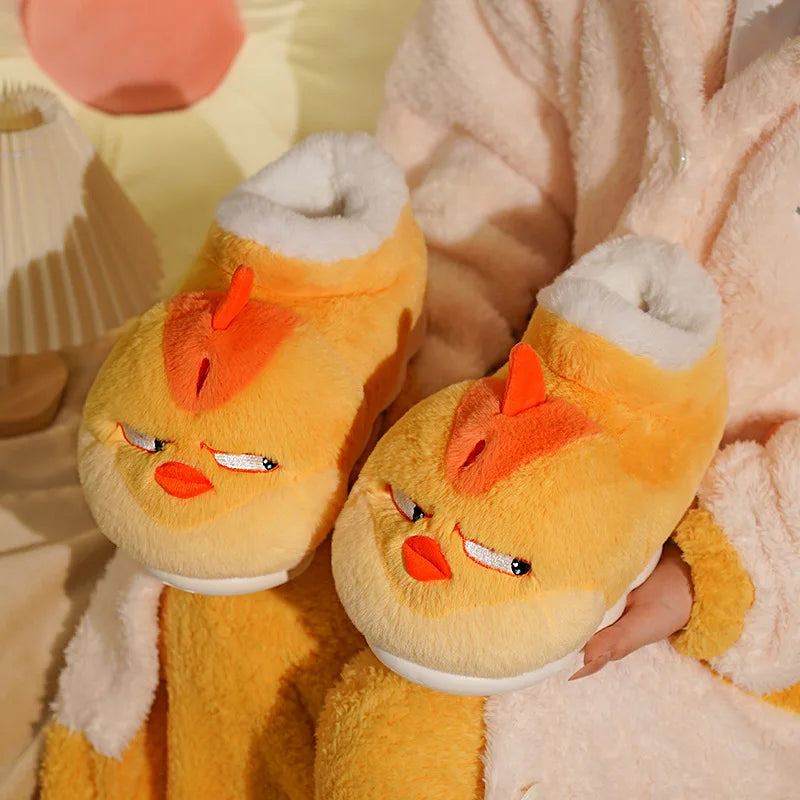 Grumpy Chicken Funny Indoor Slippers