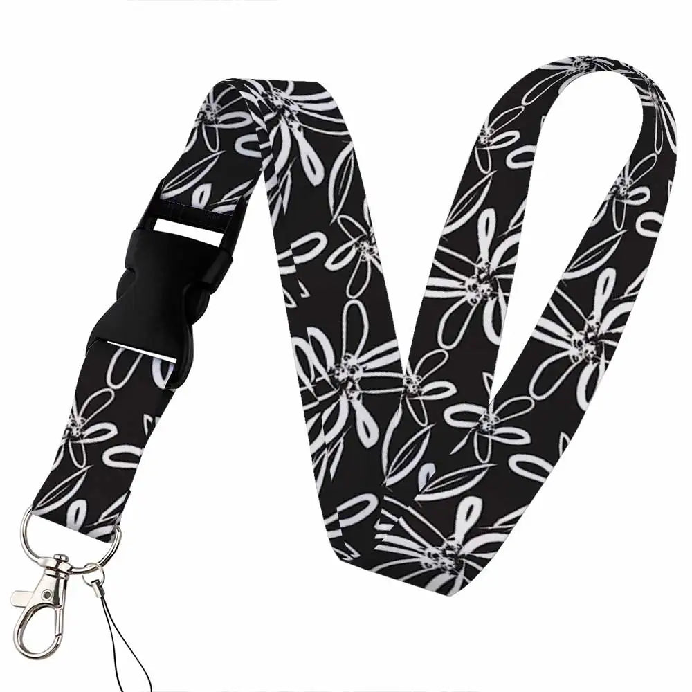 Beautiful Floral Work or School Lanyards