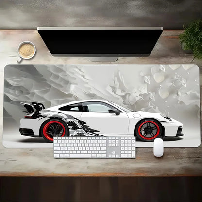 Sports Car Large Computer Desk Mat