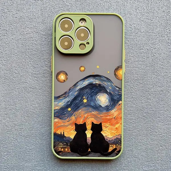 Black Cat Artistic Night Phone Case (for iPhone)