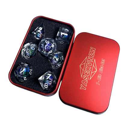 Suspended Eyeball 7 Piece Resin Dice Set