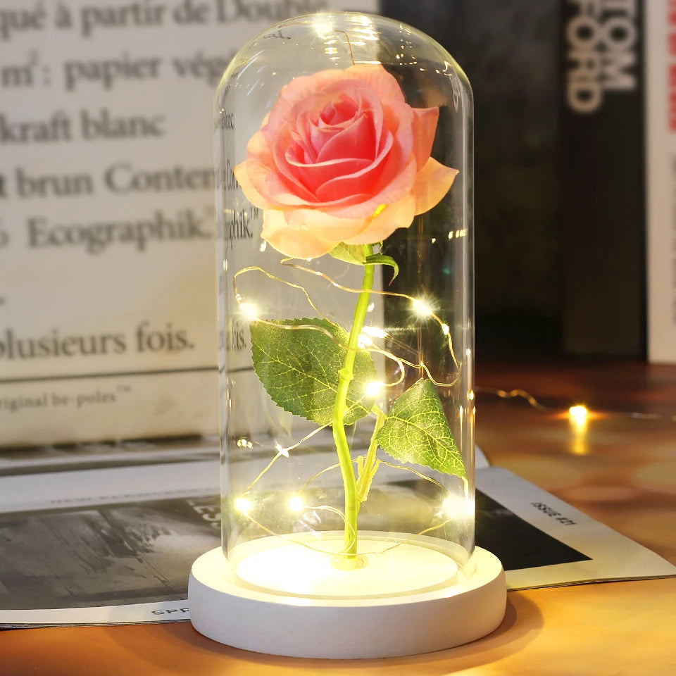 Beauty and the Beast Enchanted Rose Dome Light