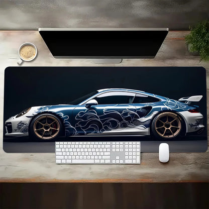 Sports Car Large Computer Desk Mat