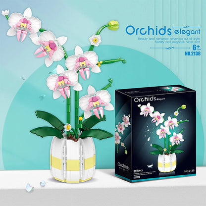 Orchid Bouquet Building Block Set