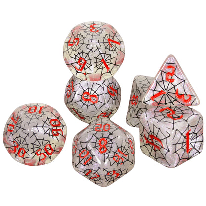Spiderweb 7 Piece DND Dice Set
