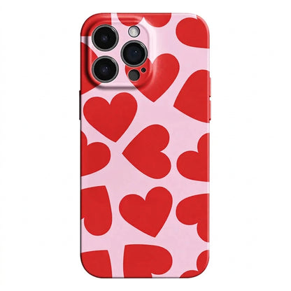 Cute Love Heart iPhone Case – Hard Shockproof Bumper Cover