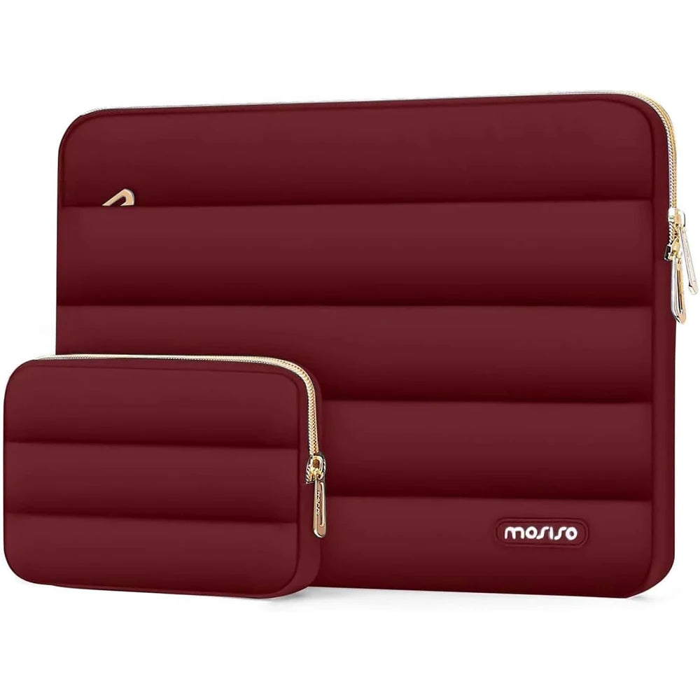 Mosiso Puffy Laptop Bag and Pouch Combo