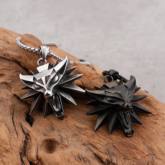 The Witcher Wolf Head Pendant Necklace