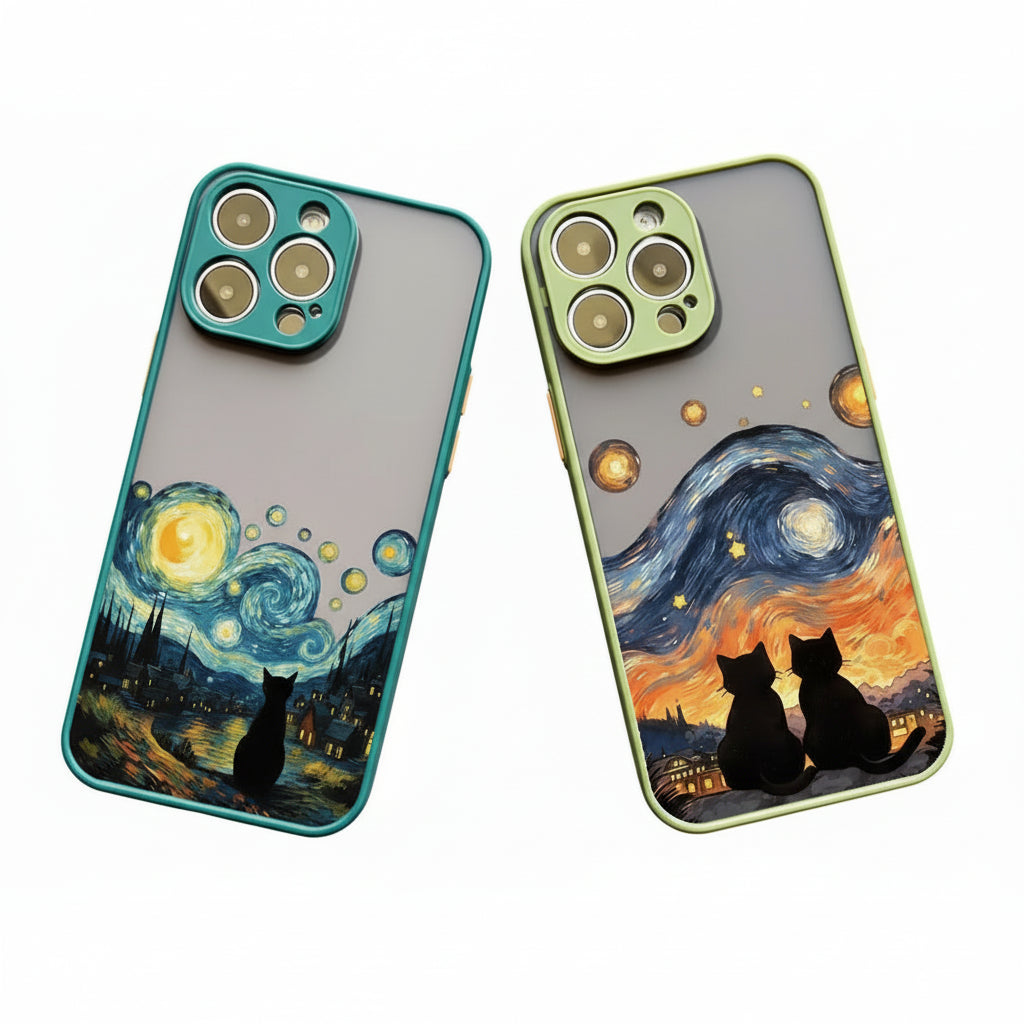 Black Cat Artistic Night Phone Case (for iPhone)