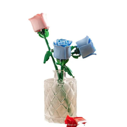 Eternal Flower Rose Building Block Set (LEGO compatible)
