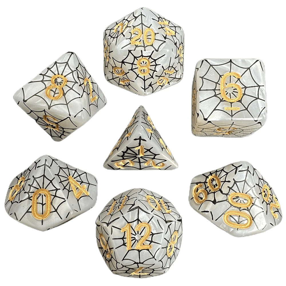 Spiderweb 7 Piece DND Dice Set