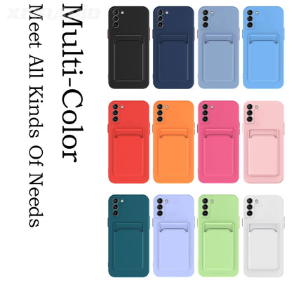 Luxury Soft Silicone Wallet Case - iPhone 16 Models