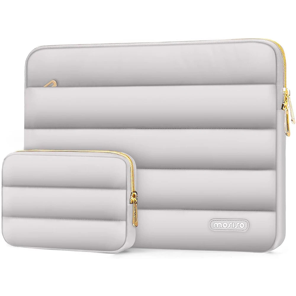 Mosiso Puffy Laptop Bag and Pouch Combo
