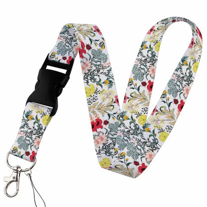 Beautiful Floral Work or School Lanyards