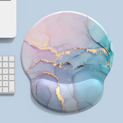 Gradient Marble Wrist Rest Mouse Pad