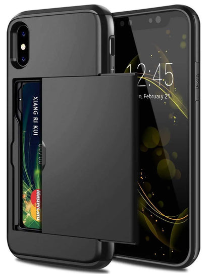 Heavy Duty Phone Case with Card Slot (for iPhone)