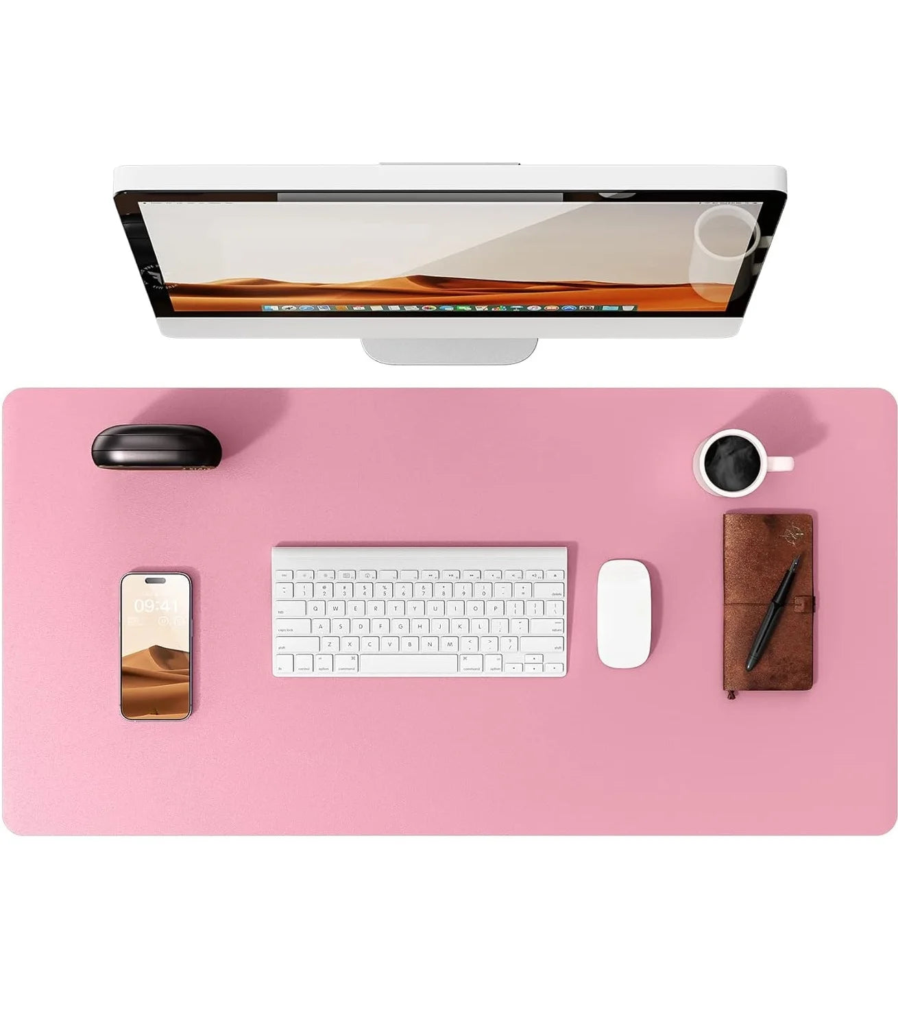 Large Colourful PU Leather Office Desk Mat