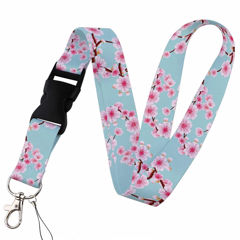 Beautiful Floral Work or School Lanyards