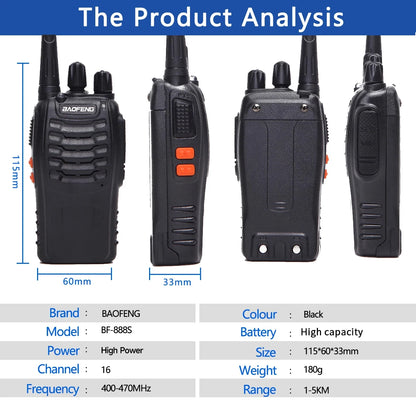 Baofeng BF-888S V2 Long Range Walkie Talkies