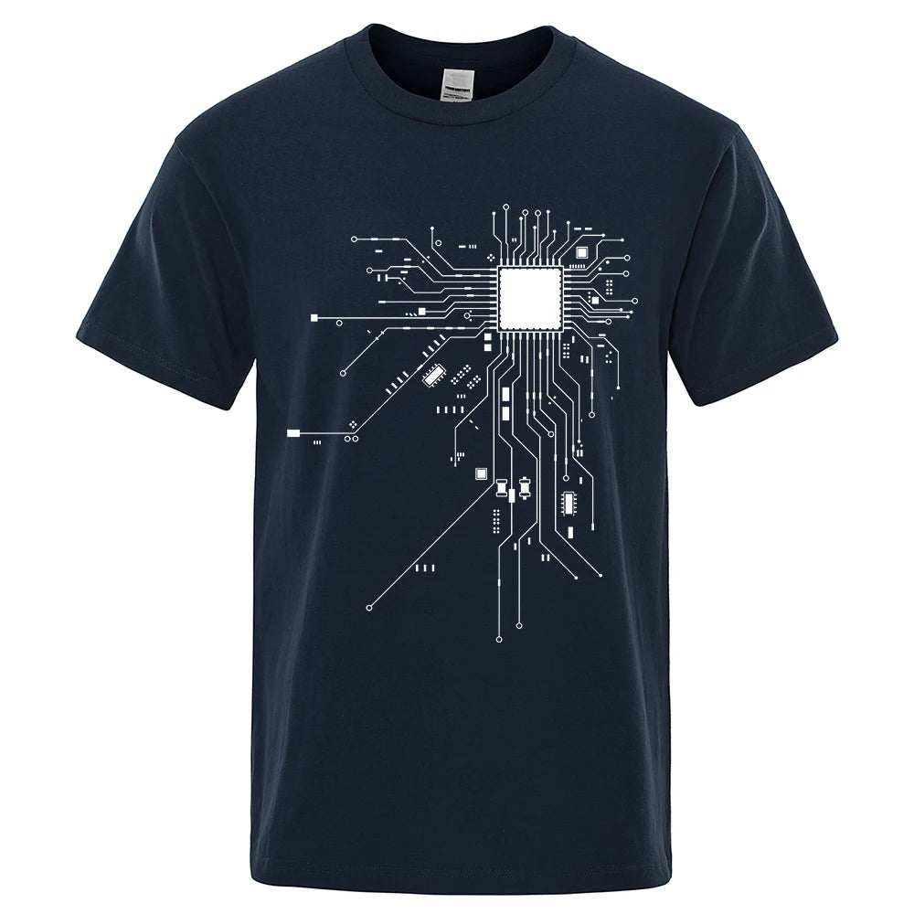 CPU Circuit Board Graphic T-Shirt – Unisex Cotton Tee