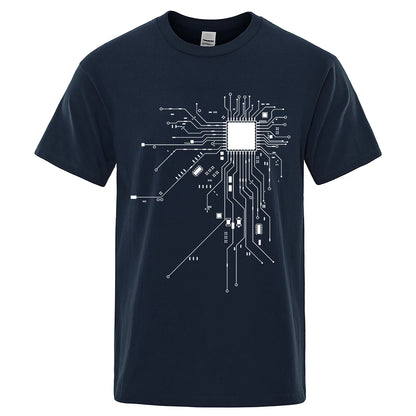 CPU Circuit Board Graphic T-Shirt – Unisex Cotton Tee