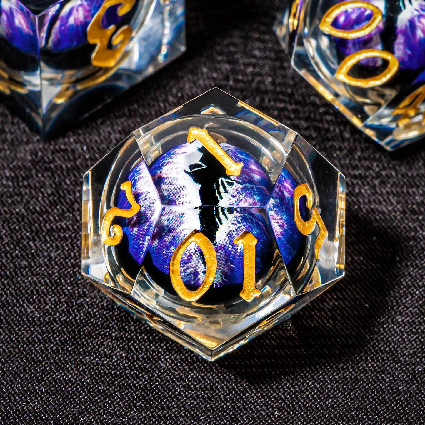 Creepy Eyes Resin Dice Set for DND 7 pieces