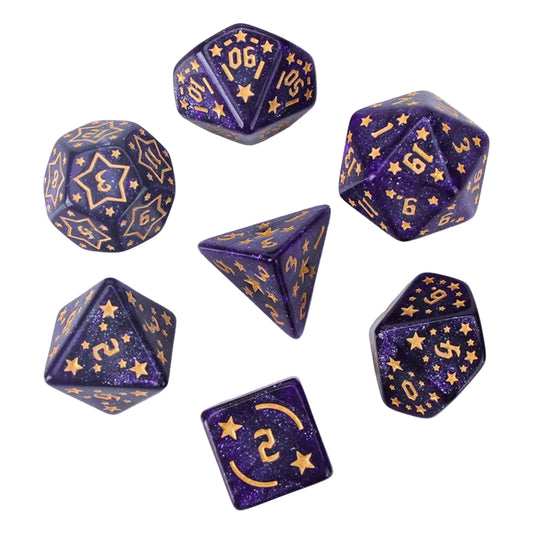 Starry 7 Piece Acrylic Dice Set